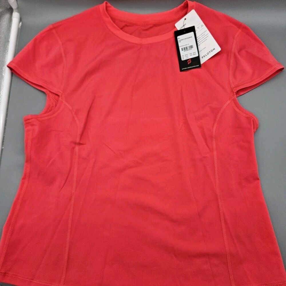 NWT Peloton Cadent Cap Sleeve Tee Womens XL Pink Workout Gym Athleisure